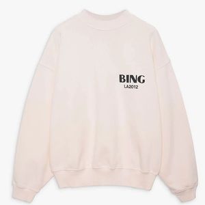 Anine Bing Jaci Sweatshirt Bing LA in Blush